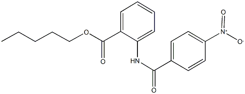 pentyl 2-({4-nitrobenzoyl}amino)benzoate Structure