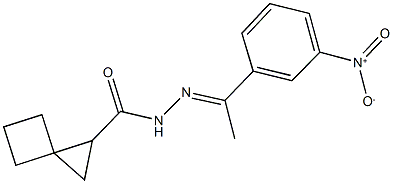 N'-(1-{3-nitrophenyl}ethylidene)spiro[2.3]hexane-1-carbohydrazide 구조식 이미지