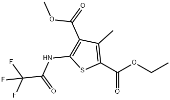2-ethyl 4-methyl 3-methyl-5-[(trifluoroacetyl)amino]-2,4-thiophenedicarboxylate Structure