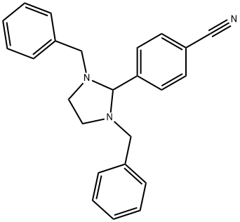 4-(1,3-dibenzyl-2-imidazolidinyl)benzonitrile Structure