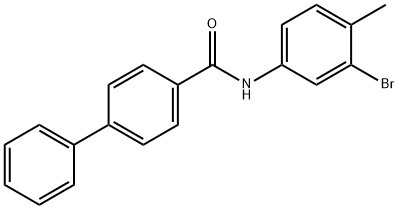 N-(3-bromo-4-methylphenyl)[1,1'-biphenyl]-4-carboxamide 구조식 이미지
