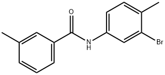 N-(3-bromo-4-methylphenyl)-3-methylbenzamide 구조식 이미지