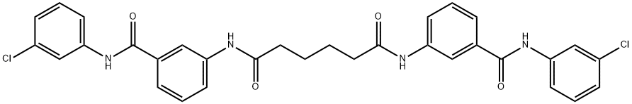 N~1~,N~6~-bis{3-[(3-chloroanilino)carbonyl]phenyl}hexanediamide Structure