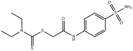 2-[4-(aminosulfonyl)anilino]-2-oxoethyl diethyldithiocarbamate Structure