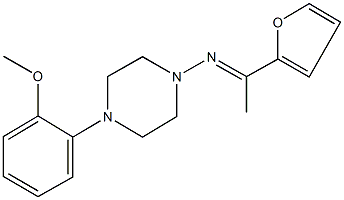 N-[1-(2-furyl)ethylidene]-N-[4-(2-methoxyphenyl)-1-piperazinyl]amine Structure