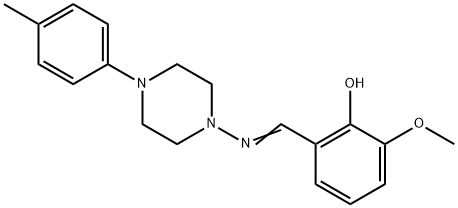 2-methoxy-6-({[4-(4-methylphenyl)-1-piperazinyl]imino}methyl)phenol 구조식 이미지