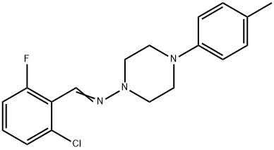 N-(2-chloro-6-fluorobenzylidene)-N-[4-(4-methylphenyl)-1-piperazinyl]amine 구조식 이미지