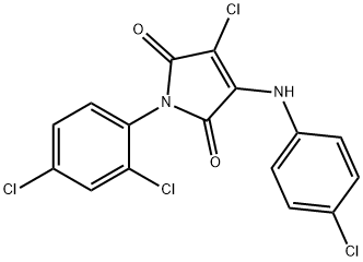 3-chloro-4-(4-chloroanilino)-1-(2,4-dichlorophenyl)-1H-pyrrole-2,5-dione Structure