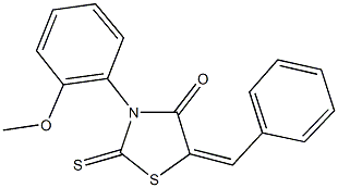 5-benzylidene-3-(2-methoxyphenyl)-2-thioxo-1,3-thiazolidin-4-one Structure