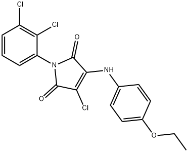 3-chloro-1-(2,3-dichlorophenyl)-4-(4-ethoxyanilino)-1H-pyrrole-2,5-dione 구조식 이미지