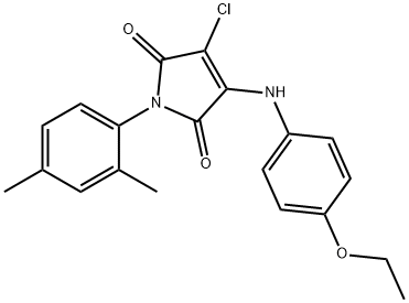 3-chloro-1-(2,4-dimethylphenyl)-4-(4-ethoxyanilino)-1H-pyrrole-2,5-dione 구조식 이미지