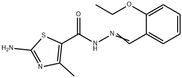 2-amino-N'-(2-ethoxybenzylidene)-4-methyl-1,3-thiazole-5-carbohydrazide 구조식 이미지