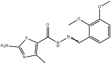 2-amino-N'-(2,3-dimethoxybenzylidene)-4-methyl-1,3-thiazole-5-carbohydrazide 구조식 이미지