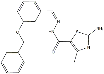 2-amino-N'-[3-(benzyloxy)benzylidene]-4-methyl-1,3-thiazole-5-carbohydrazide Structure