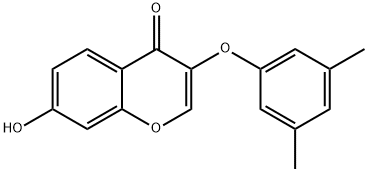 3-(3,5-dimethylphenoxy)-7-hydroxy-4H-chromen-4-one 구조식 이미지