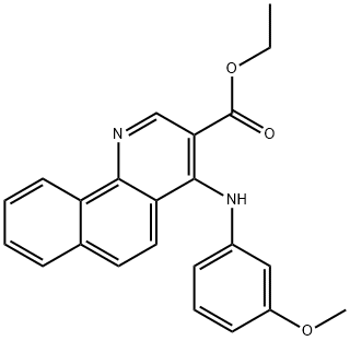 ethyl 4-(3-methoxyanilino)benzo[h]quinoline-3-carboxylate Structure