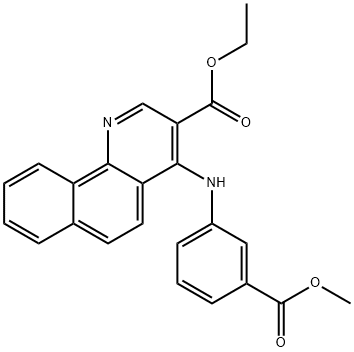 ethyl 4-[3-(methoxycarbonyl)anilino]benzo[h]quinoline-3-carboxylate 구조식 이미지