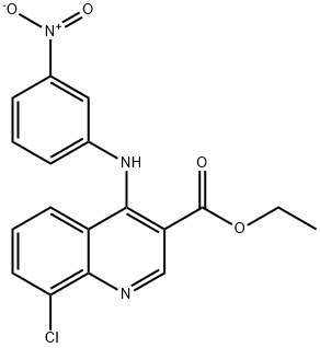 ethyl 8-chloro-4-{3-nitroanilino}-3-quinolinecarboxylate 구조식 이미지