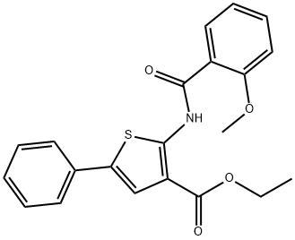 ethyl 2-[(2-methoxybenzoyl)amino]-5-phenylthiophene-3-carboxylate Structure