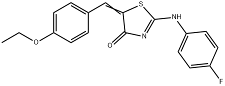 5-(4-ethoxybenzylidene)-2-(4-fluoroanilino)-1,3-thiazol-4(5H)-one Structure