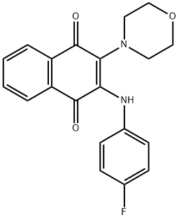 2-(4-fluoroanilino)-3-(4-morpholinyl)naphthoquinone 구조식 이미지