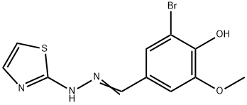 3-bromo-4-hydroxy-5-methoxybenzaldehyde 1,3-thiazol-2-ylhydrazone Structure