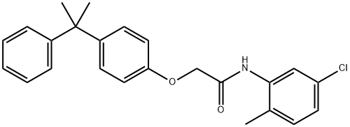 N-(5-chloro-2-methylphenyl)-2-[4-(1-methyl-1-phenylethyl)phenoxy]acetamide 구조식 이미지