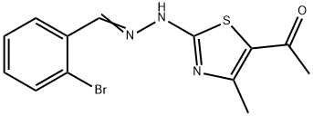 2-bromobenzaldehyde (5-acetyl-4-methyl-1,3-thiazol-2-yl)hydrazone Structure