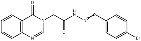 N'-(4-bromobenzylidene)-2-(4-oxo-3(4H)-quinazolinyl)acetohydrazide Structure