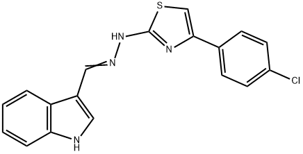 1H-indole-3-carbaldehyde [4-(4-chlorophenyl)-1,3-thiazol-2-yl]hydrazone Structure