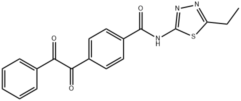 N-(5-ethyl-1,3,4-thiadiazol-2-yl)-4-[oxo(phenyl)acetyl]benzamide 구조식 이미지