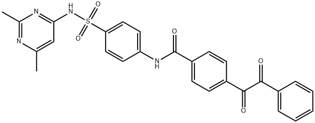 N-(4-{[(2,6-dimethyl-4-pyrimidinyl)amino]sulfonyl}phenyl)-4-[oxo(phenyl)acetyl]benzamide 구조식 이미지