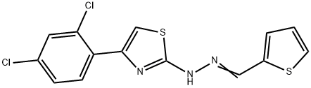 2-thiophenecarbaldehyde [4-(2,4-dichlorophenyl)-1,3-thiazol-2-yl]hydrazone 구조식 이미지