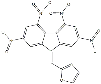 2-[(2,4,5,7-tetranitro-9H-fluoren-9-ylidene)methyl]furan 구조식 이미지
