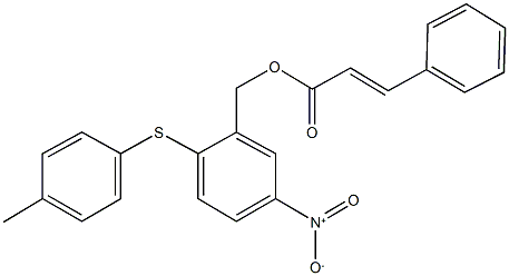 5-nitro-2-[(4-methylphenyl)sulfanyl]benzyl 3-phenylacrylate Structure