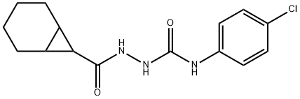 2-(bicyclo[4.1.0]hept-7-ylcarbonyl)-N-(4-chlorophenyl)hydrazinecarboxamide 구조식 이미지