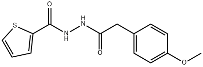 N'-[2-(4-methoxyphenyl)acetyl]-2-thiophenecarbohydrazide 구조식 이미지