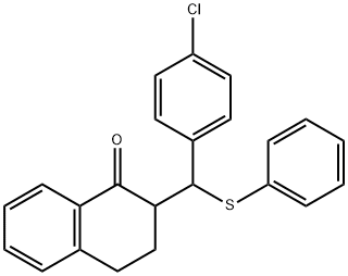 2-[(4-chlorophenyl)(phenylsulfanyl)methyl]-3,4-dihydro-1(2H)-naphthalenone Structure