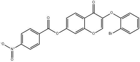 3-(2-bromophenoxy)-4-oxo-4H-chromen-7-yl 4-nitrobenzoate 구조식 이미지