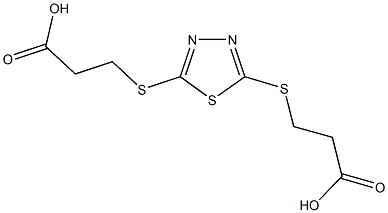 3-({5-[(2-carboxyethyl)sulfanyl]-1,3,4-thiadiazol-2-yl}sulfanyl)propanoic acid 구조식 이미지