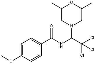 4-methoxy-N-[2,2,2-trichloro-1-(2,6-dimethyl-4-morpholinyl)ethyl]benzamide Structure