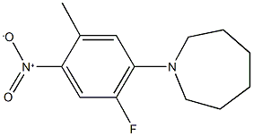 1-{2-fluoro-4-nitro-5-methylphenyl}azepane 구조식 이미지