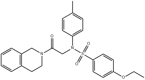 N-[2-(3,4-dihydro-2(1H)-isoquinolinyl)-2-oxoethyl]-4-ethoxy-N-(4-methylphenyl)benzenesulfonamide Structure