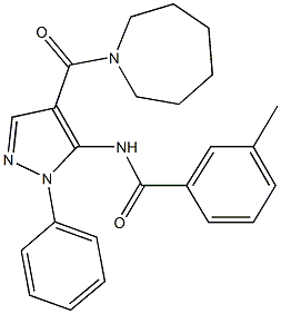 N-[4-(1-azepanylcarbonyl)-1-phenyl-1H-pyrazol-5-yl]-3-methylbenzamide Structure