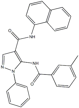 5-[(3-methylbenzoyl)amino]-N-(1-naphthyl)-1-phenyl-1H-pyrazole-4-carboxamide Structure