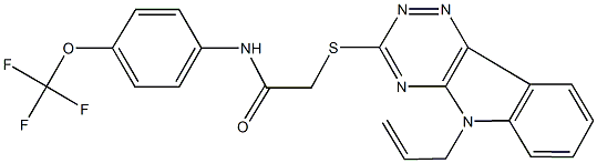 2-[(5-allyl-5H-[1,2,4]triazino[5,6-b]indol-3-yl)sulfanyl]-N-[4-(trifluoromethoxy)phenyl]acetamide Structure