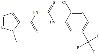 N-[2-chloro-5-(trifluoromethyl)phenyl]-N'-[(1-methyl-1H-pyrazol-5-yl)carbonyl]thiourea Structure