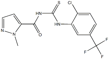 N-[2-chloro-5-(trifluoromethyl)phenyl]-N'-[(1-methyl-1H-pyrazol-5-yl)carbonyl]thiourea 구조식 이미지