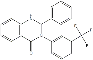 2-phenyl-3-[3-(trifluoromethyl)phenyl]-2,3-dihydro-4(1H)-quinazolinone 구조식 이미지