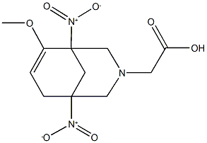 {1,5-bisnitro-6-methoxy-3-azabicyclo[3.3.1]non-6-en-3-yl}acetic acid Structure